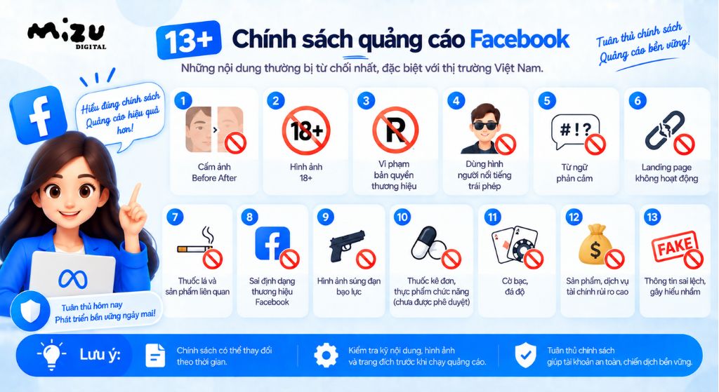 Chính sách quảng cáo Facebook bạn cần nắm rõ