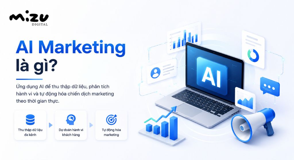 AI Marketing là phương pháp ứng dụng các công nghệ trí tuệ nhân tạo