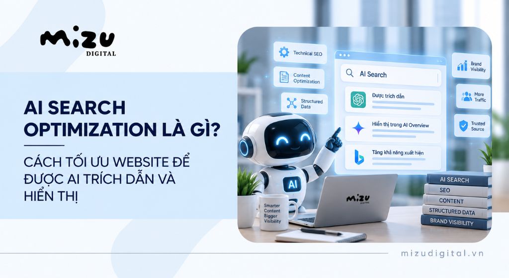 AI Search Optimization là gì? Cách tối ưu website để được AI trích dẫn và hiển thị