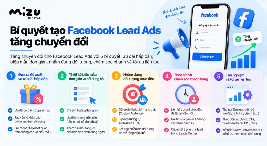 Bí quyết tạo Facebook Lead Ads tăng chuyển đổi