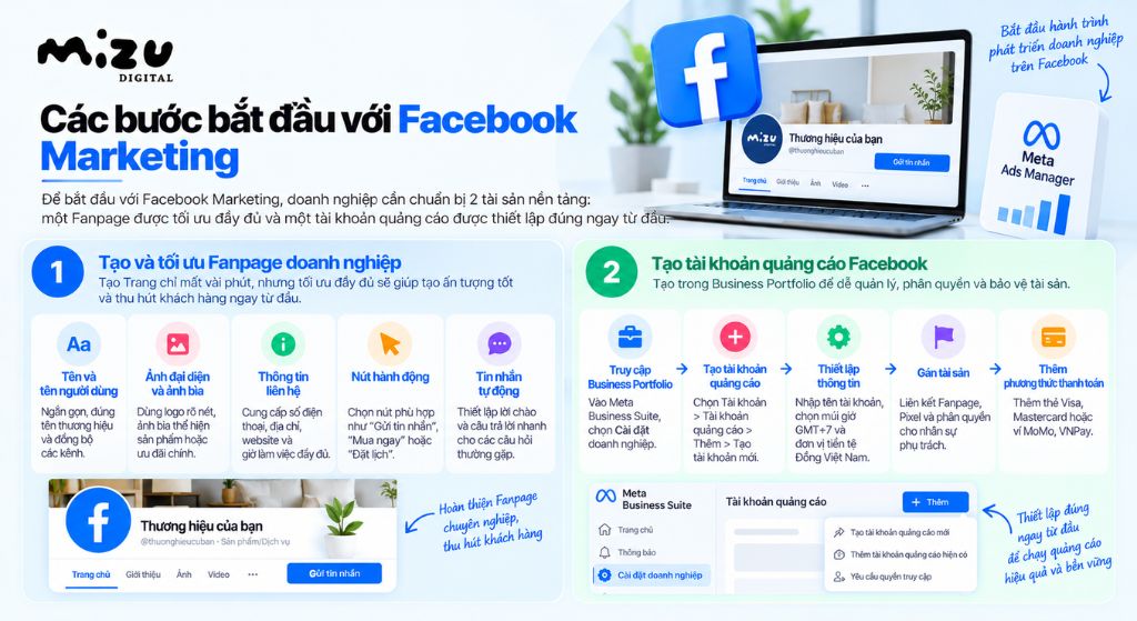 Các bước bắt đầu với Facebook Marketing