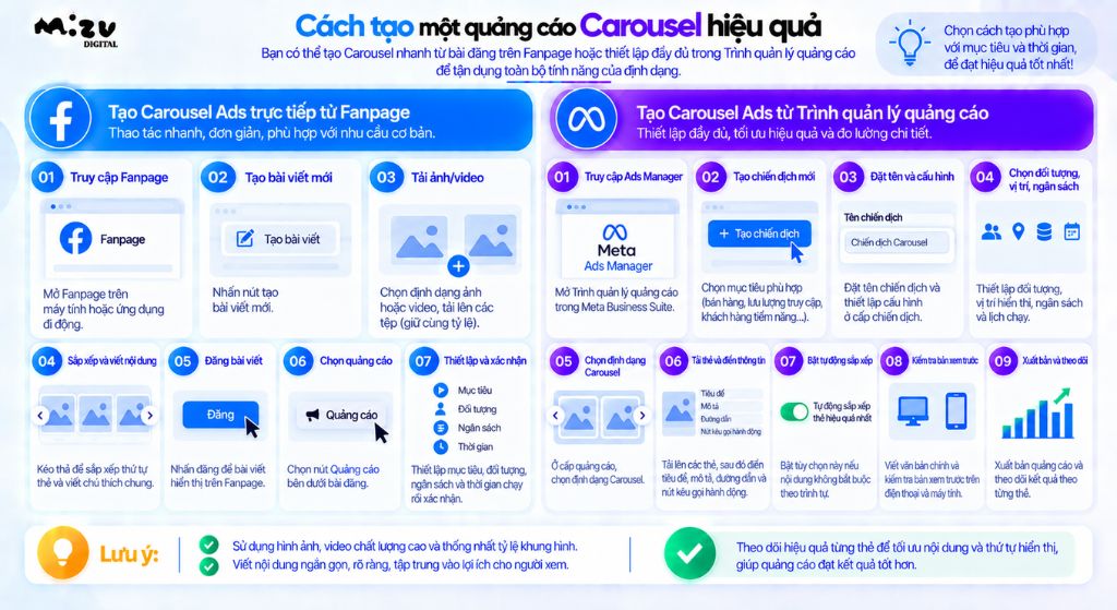 Cách tạo một quảng cáo Carousel hiệu quả