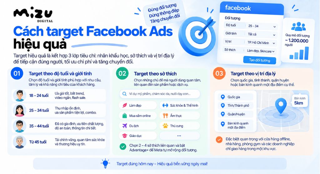 Cách target Facebook Ads hiệu quả