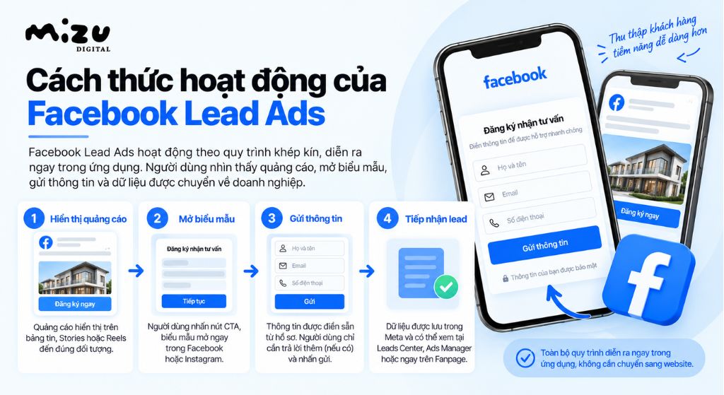Cách thức hoạt động của Facebook Lead Ads