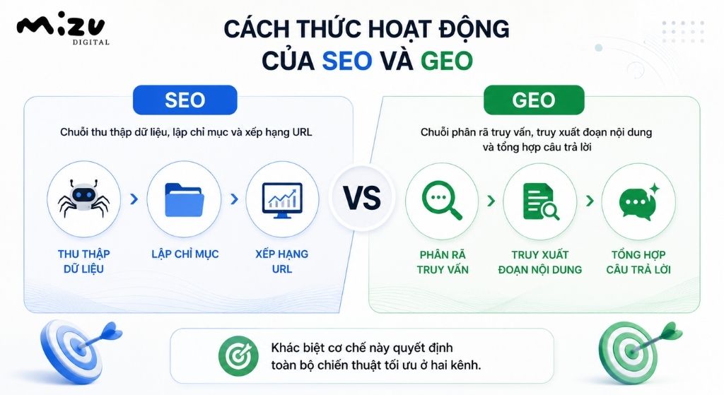 Cách thức hoạt động của SEO và GEO