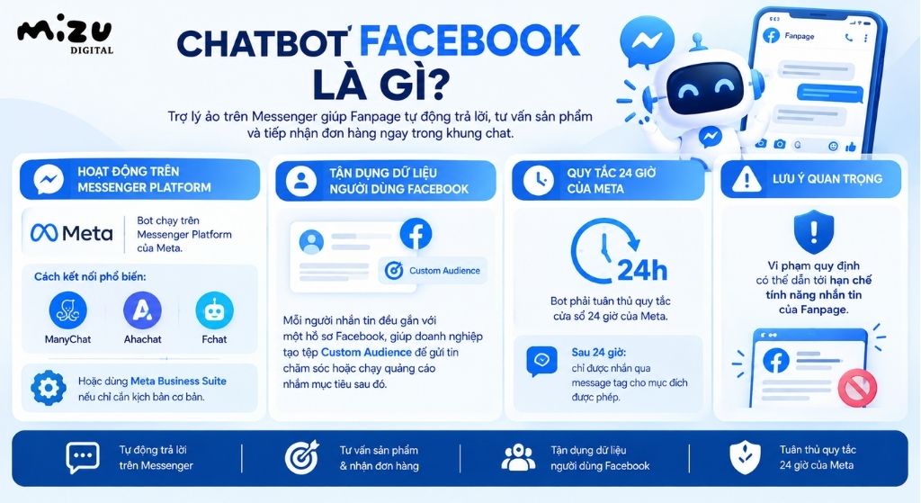 Chatbot Facebook là trợ lý ảo tích hợp trên Messenger