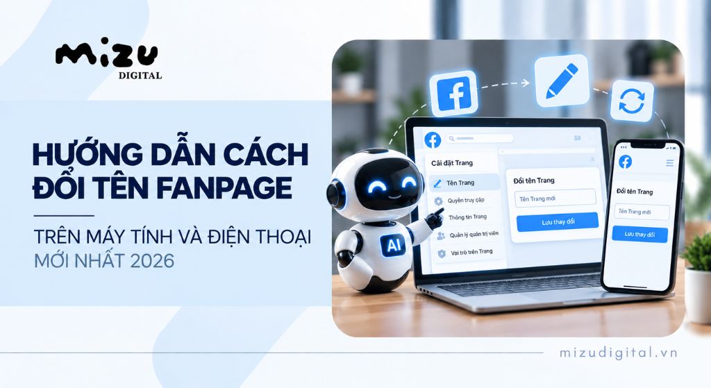 Hướng dẫn cách đổi tên fanpage trên máy tính và điện thoại mới nhất 2026
