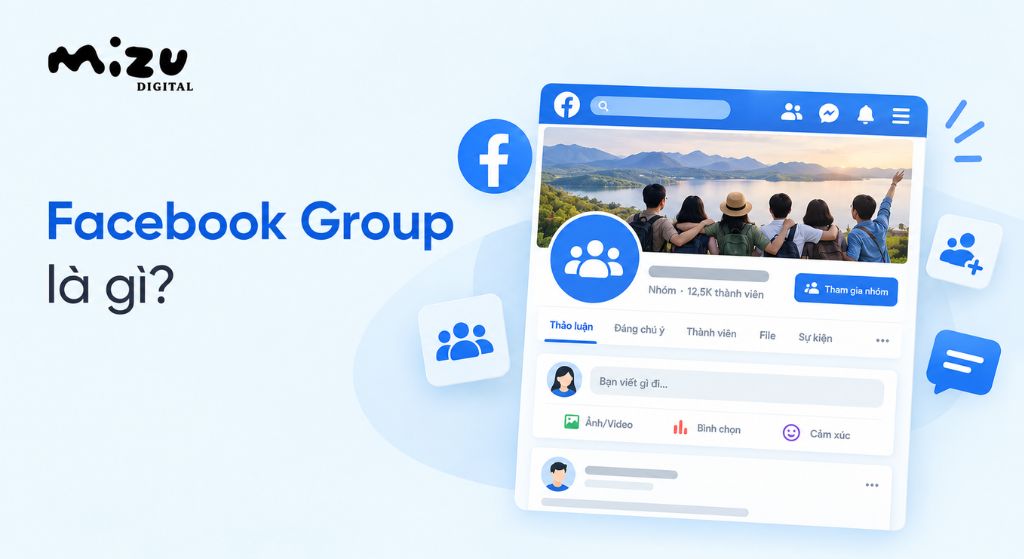 Facebook Group là không gian cộng đồng dành cho những người có chung mối quan tâm