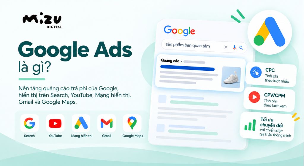Google Ads là nền tảng quảng cáo trả phí của Google