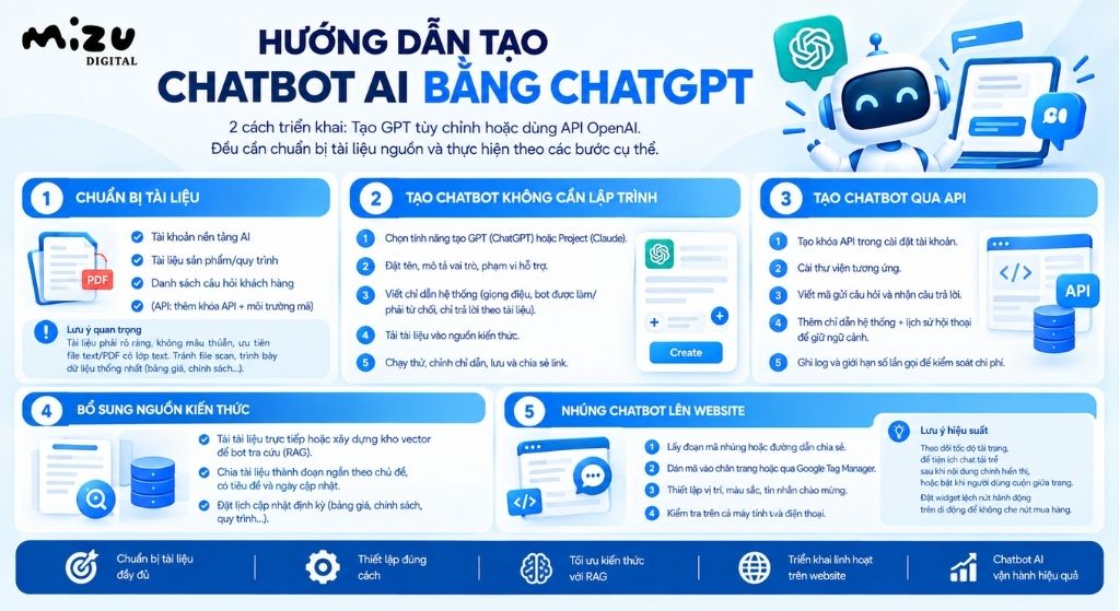 Hướng dẫn tạo chatbot AI bằng ChatGPT