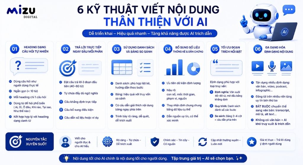 Kỹ thuật viết nội dung thân thiện với AI