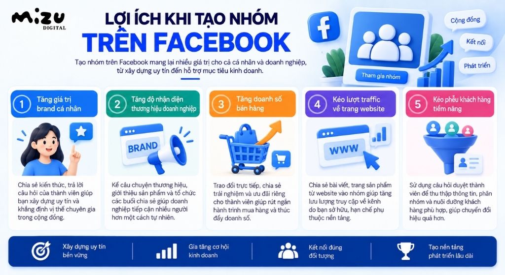Lợi ích khi tạo nhóm trên Facebook