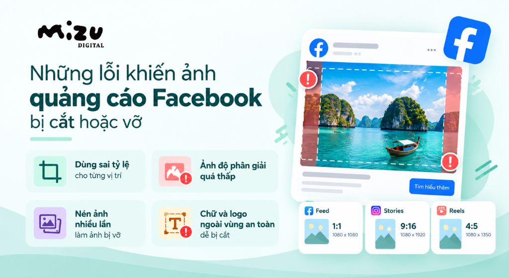 Những lỗi khiến ảnh quảng cáo Facebook bị cắt hoặc vỡ
