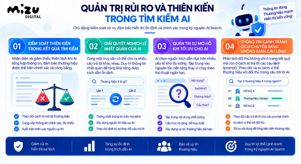 Quản trị rủi ro và thiên kiến trong tìm kiếm AI