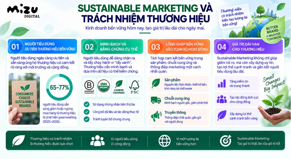 Sustainable Marketing và trách nhiệm thương hiệu