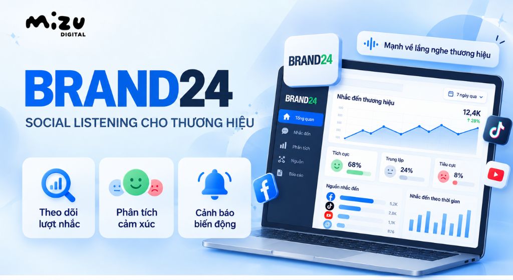 Brand24 mạnh nhất ở social listening