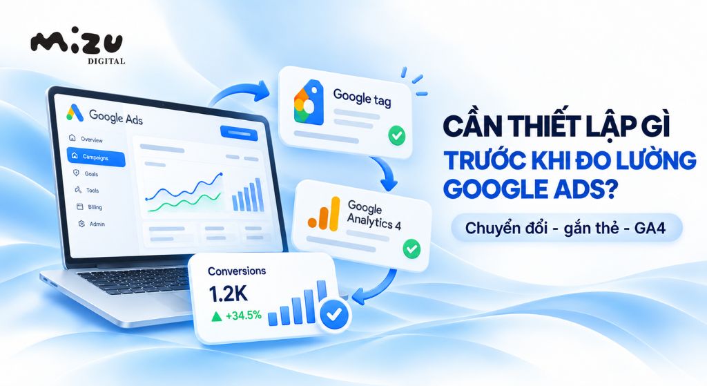 Cần thiết lập khi đo lường kết quả Google Ads