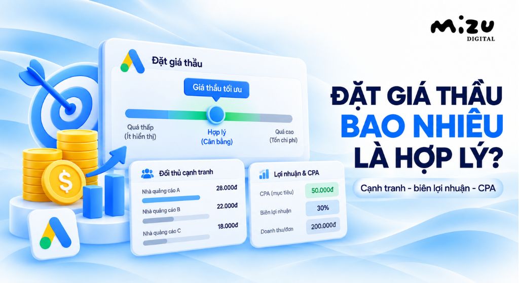 Mức giá thầu hợp lý được tính ngược từ biên lợi nhuận
