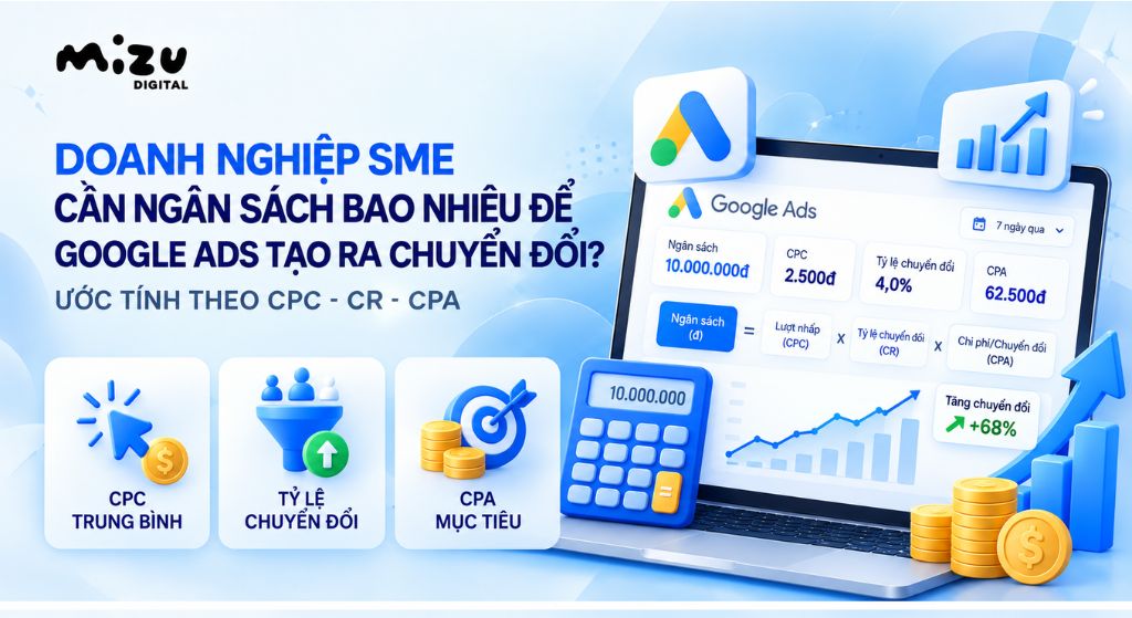 Ngân sách tối thiểu để Google Ads tạo ra chuyển đổi