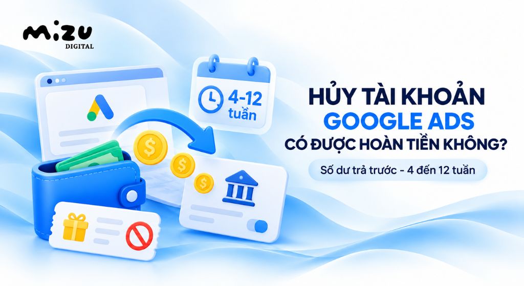 Hủy tài khoản Google Ads có được hoàn tiền