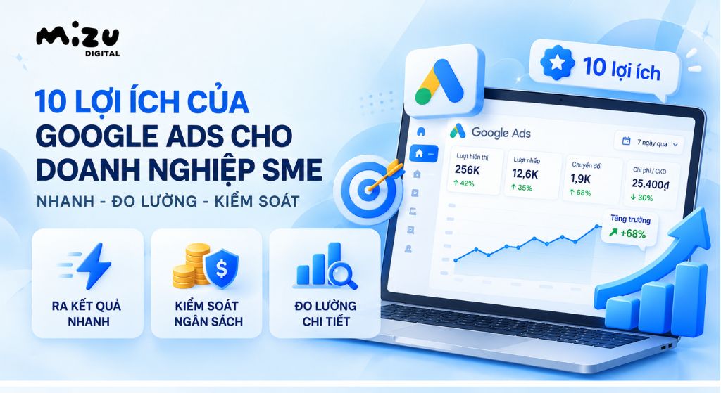 10 lợi ích của Google Ads đối với doanh nghiệp SME