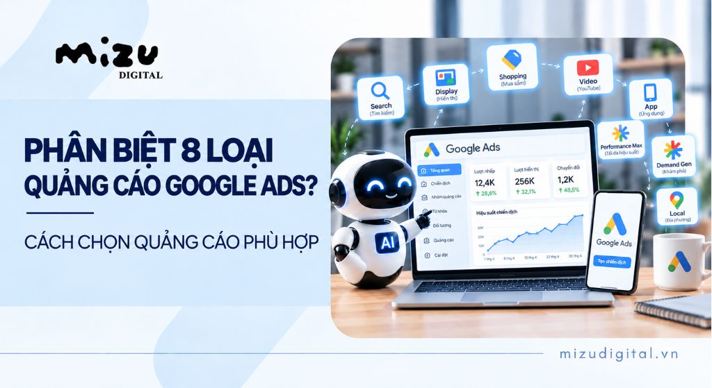 Phân biệt 8 loại quảng cáo Google Ads? Cách chọn quảng cáo phù hợp
